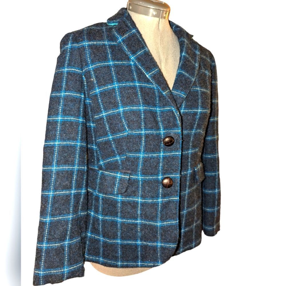 Talbot's plaid wool jacket size 6 petite